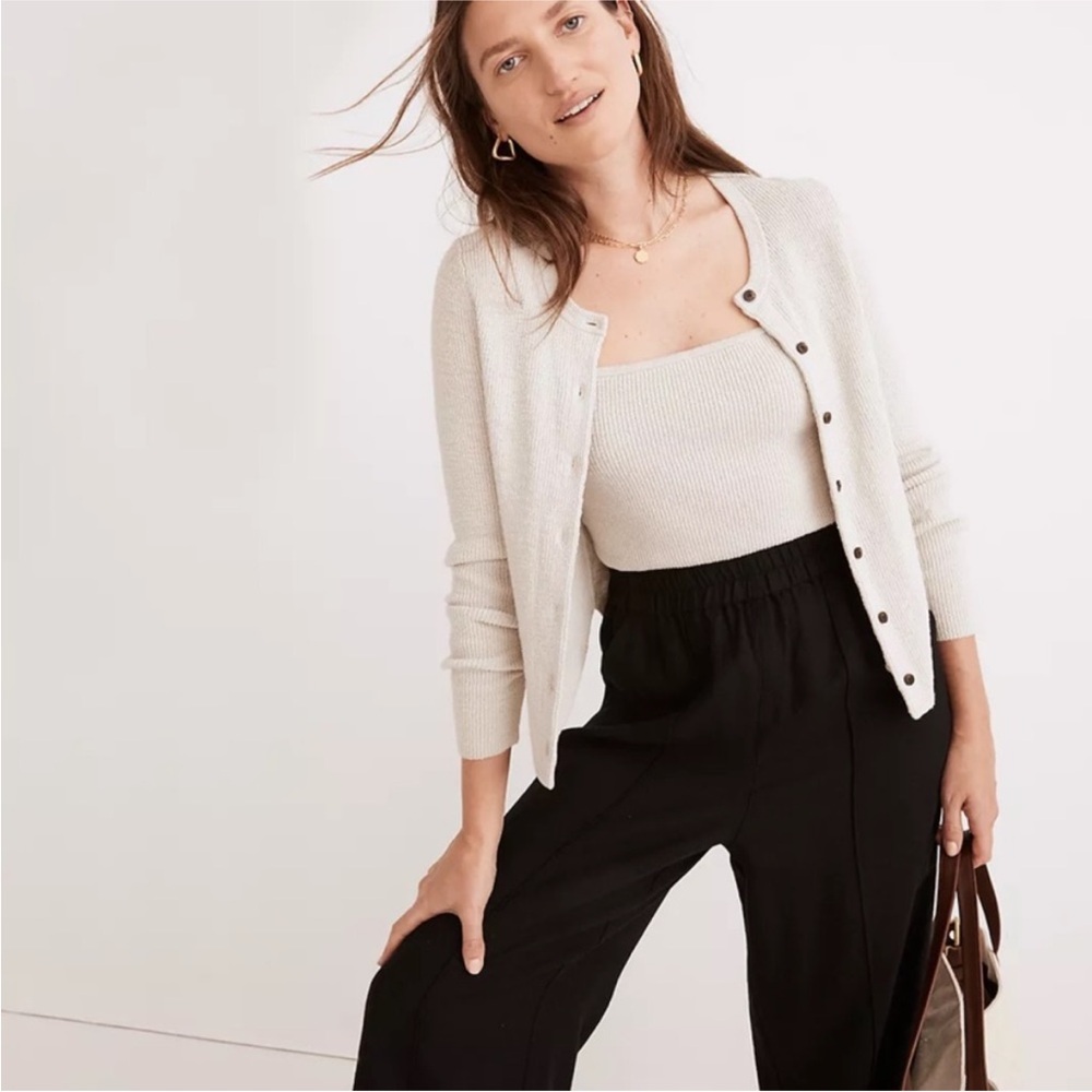 Madewell Halstead Cardigan LARGE Form Grey